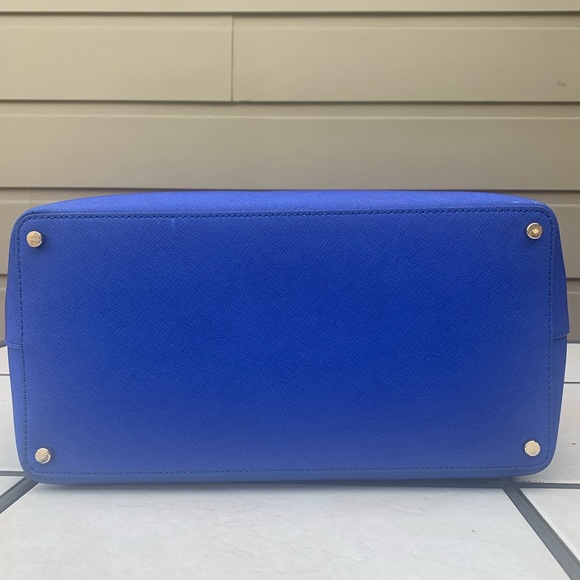 Kate Spade Bag Motif Ladies Blue Leather Tote - Picture 10 of 10